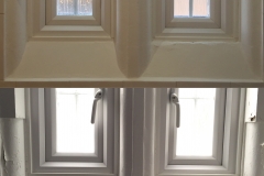 Casement redecoration, before and after
